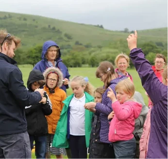 Kids on a hill